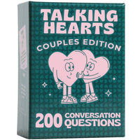 Talking Hearts – 200-Question Couples Conversation Card Game + 2 Wild Cards