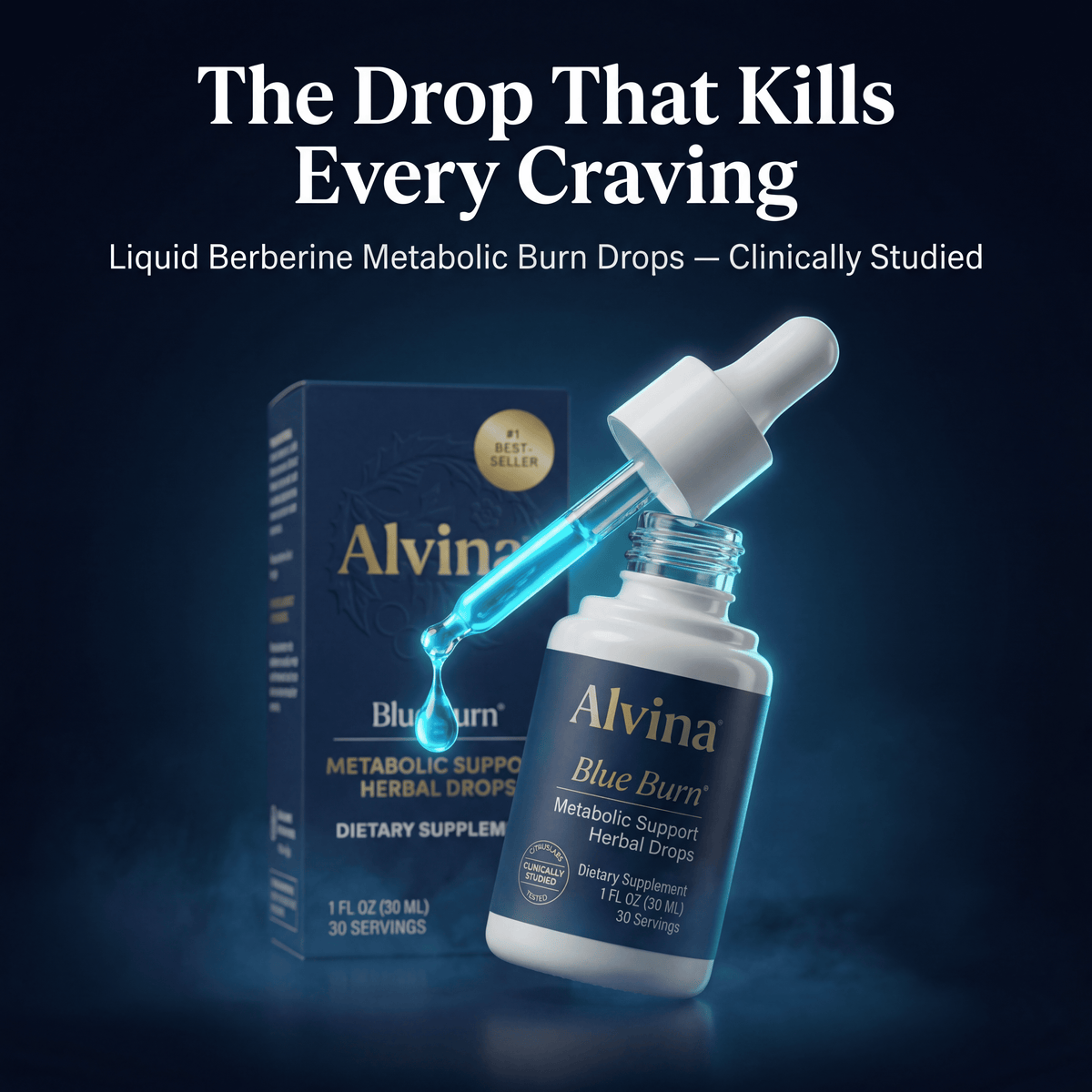 Blue Burn — Liquid Berberine Craving Blocker & Metabolic Drops