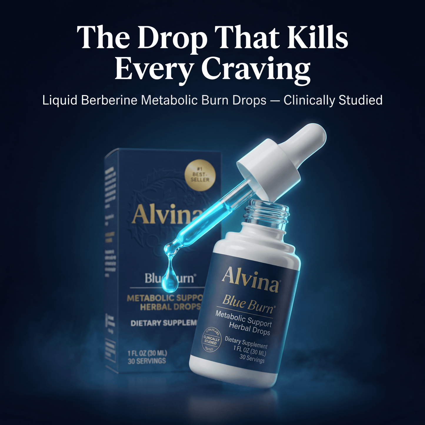 Blue Burn — Liquid Berberine Craving Blocker & Metabolic Drops