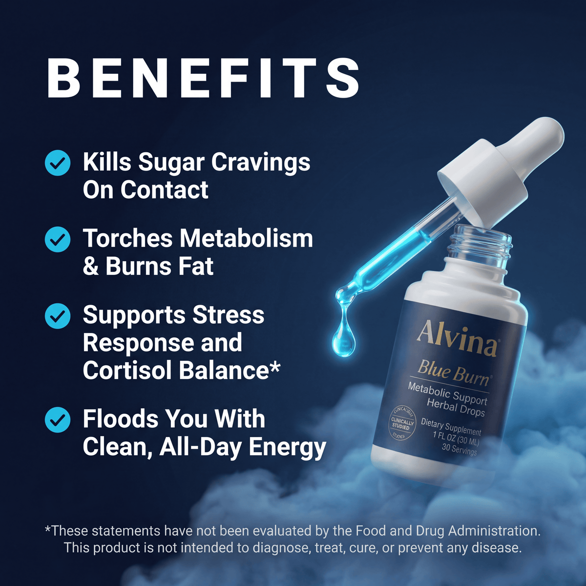 Blue Burn — Liquid Berberine Craving Blocker & Metabolic Drops